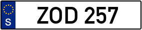 Trailer License Plate